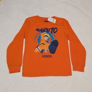 Naruto Ninja Boys Orange Long Sleeve Shirt Size M